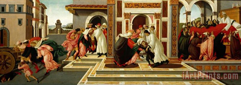 Last Miracle And The Death of St. Zenobius painting - Sandro Botticelli Last Miracle And The Death of St. Zenobius Art Print