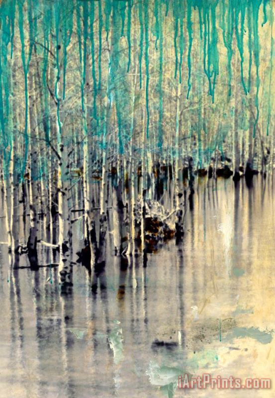 Water Trees II painting - Sara Abbott Water Trees II Art Print