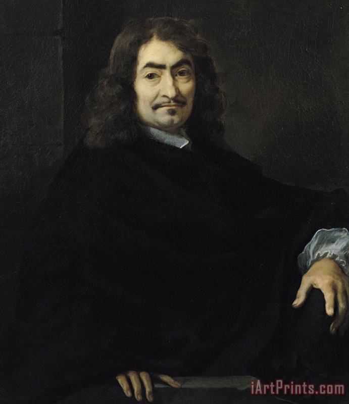 Portrait Presumed To Be Rene Descartes painting - Sebastien Bourdon Portrait Presumed To Be Rene Descartes Art Print