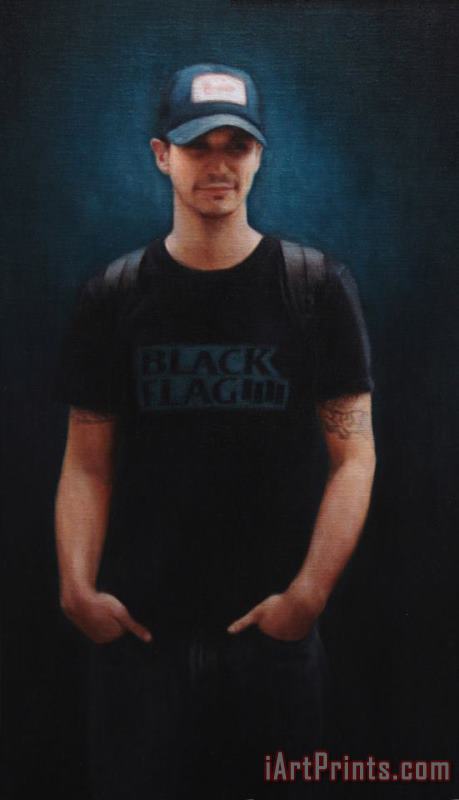 Shaun Downey Portrait of a Tattooed Man Art Print