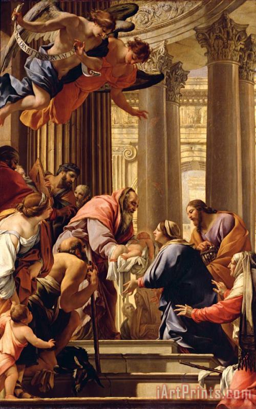 Presentation in the Temple painting - Simon Vouet Presentation in the Temple Art Print