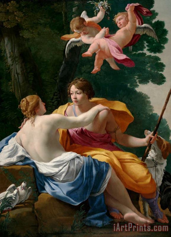 Simon Vouet Venus And Adonis Art Print