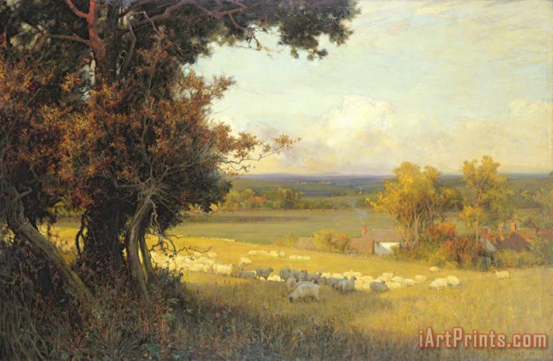 Sir Alfred East The Golden Valley Art Painting