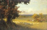 Sir Alfred East - The Golden Valley painting
