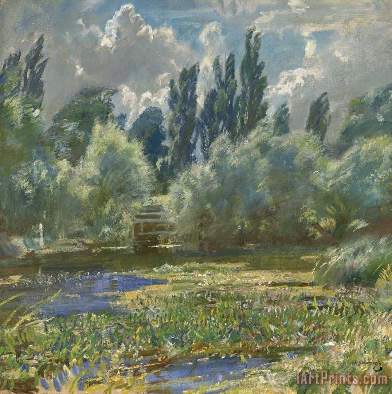 Sir Alfred James Munnings Langham Mill Pool Art Painting