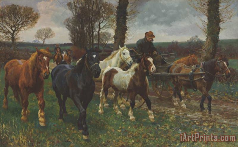 The Vagabonds, 1902 painting - Sir Alfred James Munnings The Vagabonds, 1902 Art Print