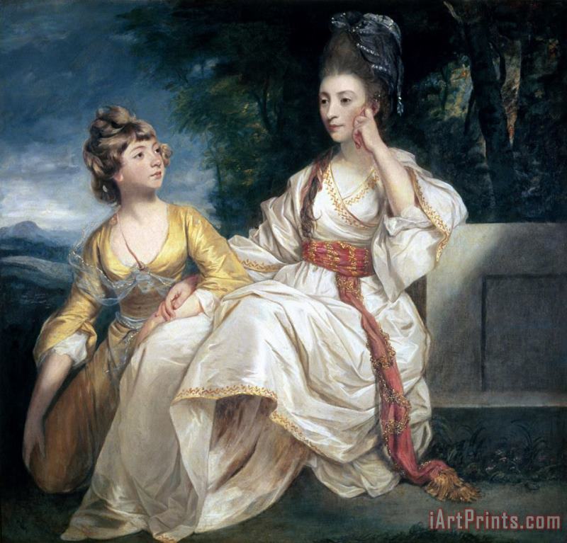 Sir Joshua Reynolds Mrs Thrale and her Daughter Hester Art Painting