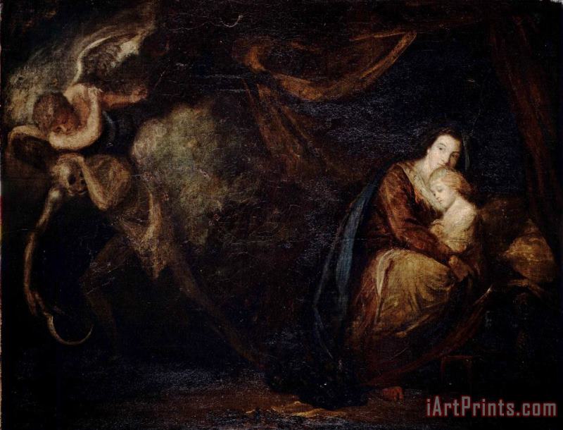 Recovery From Sickness, an Allegory painting - Sir Joshua Reynolds Recovery From Sickness, an Allegory Art Print