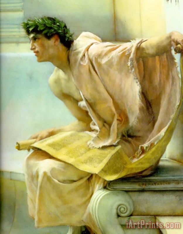 Sir Lawrence Alma-Tadema A Reading From Homer Detail Art Painting