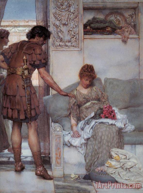 Sir Lawrence Alma-Tadema A Silent Greeting Art Painting