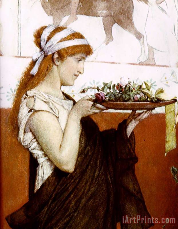 Sir Lawrence Alma-Tadema A Votive Offering Detail Art Print