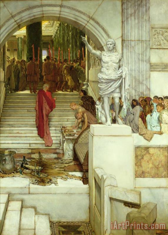 After the Audience painting - Sir Lawrence Alma-Tadema After the Audience Art Print