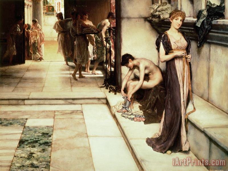 Sir Lawrence Alma-Tadema An Apodyterium Art Print