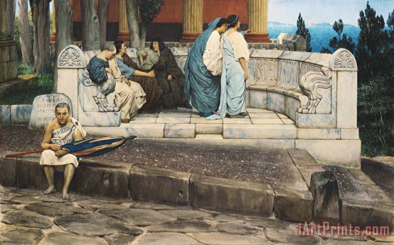 Sir Lawrence Alma-Tadema An Exedra Art Painting