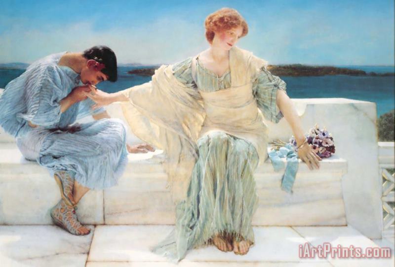 Sir Lawrence Alma-Tadema Ask Me No More Art Painting