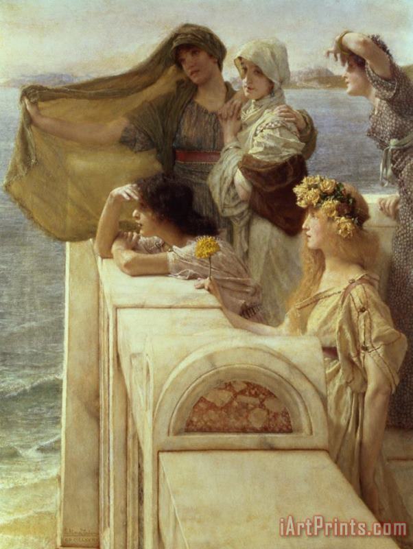 At Aphrodite's Cradle painting - Sir Lawrence Alma-Tadema At Aphrodite's Cradle Art Print