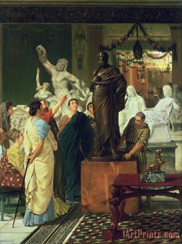 Sir Lawrence Alma-Tadema Dealer in Statues Art Print
