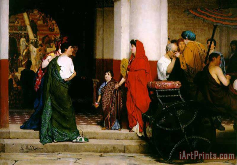Sir Lawrence Alma-Tadema Entrance to a Roman Theatre Art Print