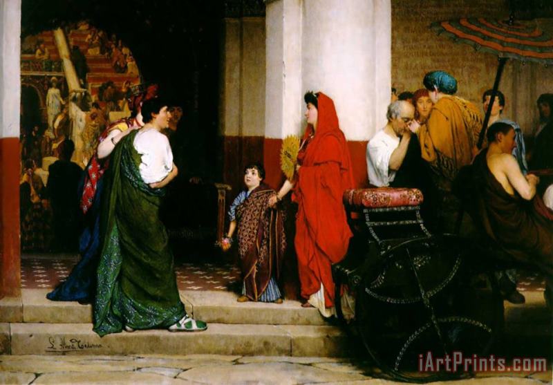 Sir Lawrence Alma-Tadema Entrance to a Roman Theatre Art Painting