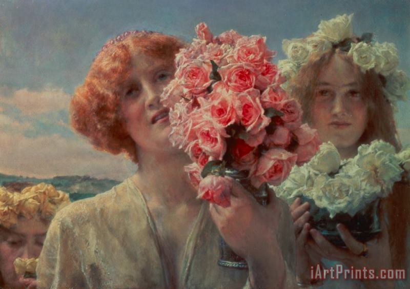 Sir Lawrence Alma-Tadema Summer Offering Art Print