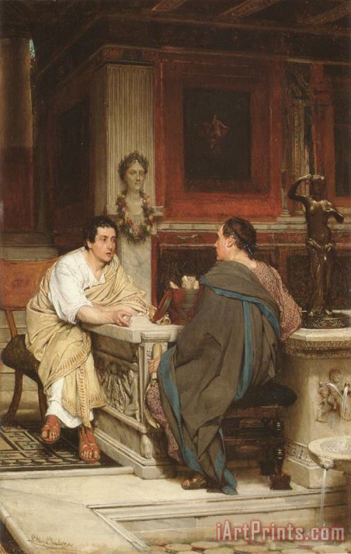 The Discourse painting - Sir Lawrence Alma-Tadema The Discourse Art Print