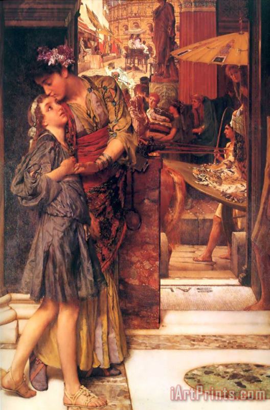 Sir Lawrence Alma-Tadema The Parting Kiss Art Print