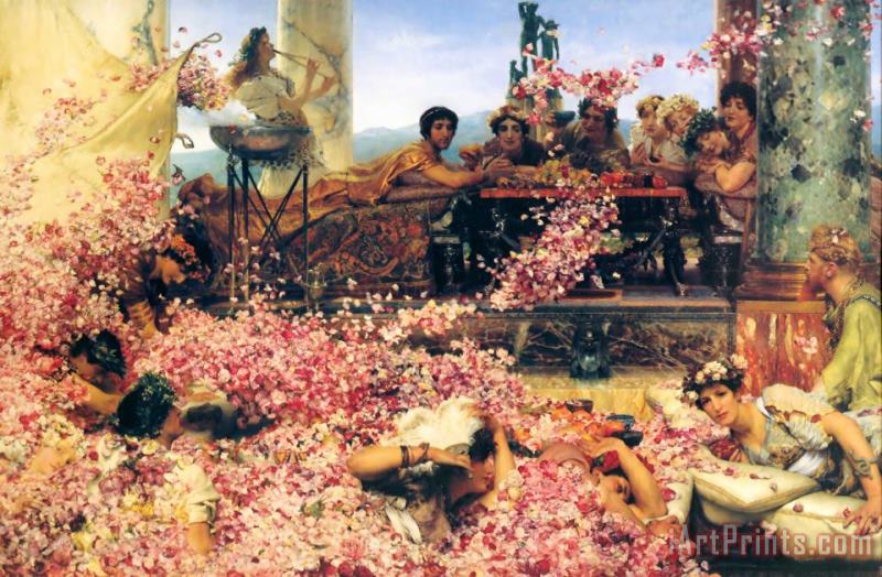 The Roses of Heliogabalus painting - Sir Lawrence Alma-Tadema The Roses of Heliogabalus Art Print
