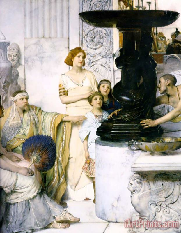 Sir Lawrence Alma-Tadema The Sculpture Gallery Detail Art Painting