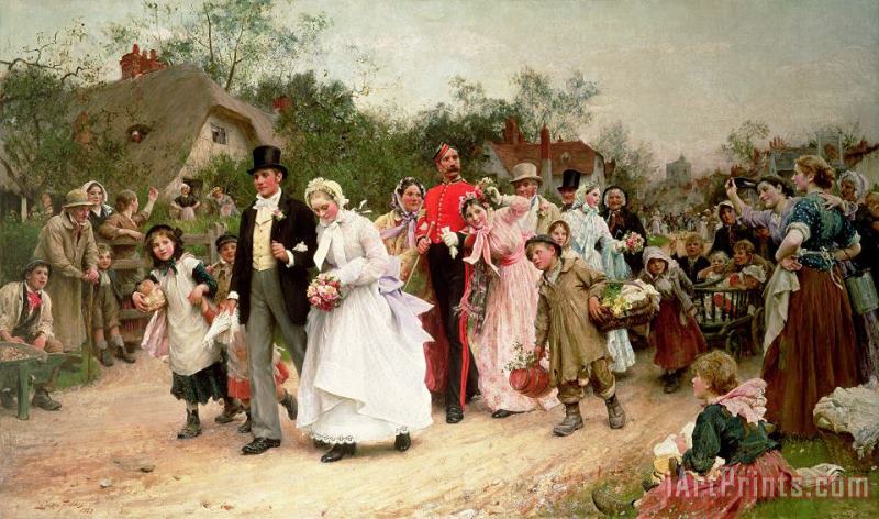 The Village Wedding painting - Sir Samuel Luke Fildes The Village Wedding Art Print