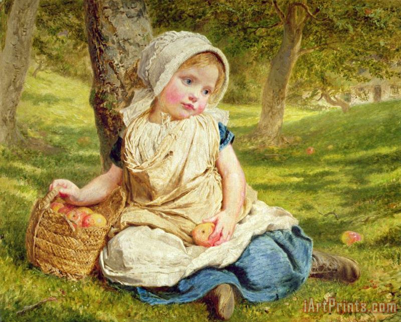 Windfalls painting - Sophie Anderson Windfalls Art Print
