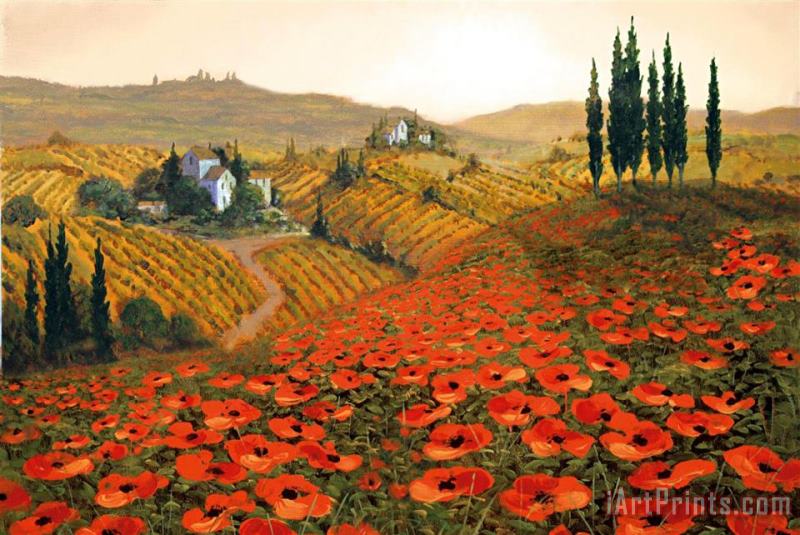 Hills of Tuscany II painting - Steve Wynne Hills of Tuscany II Art Print