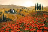 Steve Wynne - Hills of Tuscany II painting