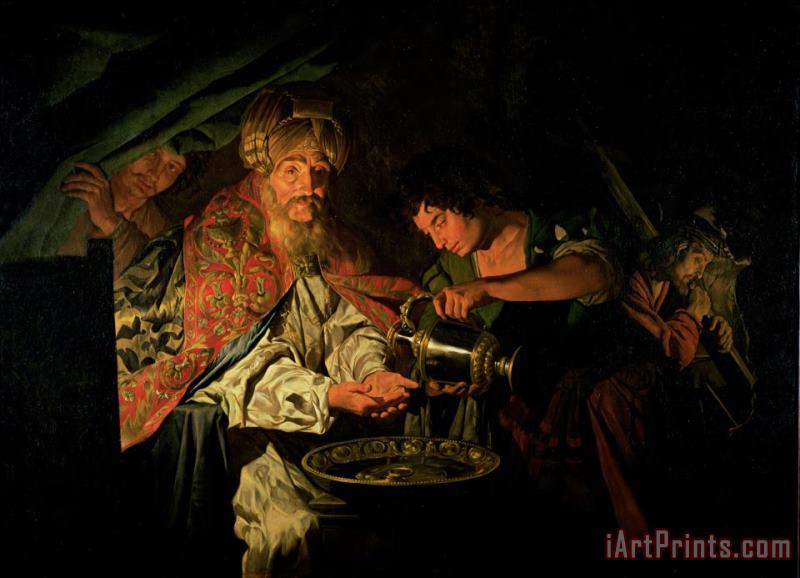 Pilate Washing his Hands painting - Stomer Matthias Pilate Washing his Hands Art Print
