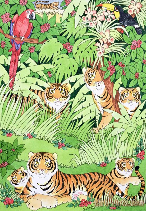 Suzanne Bailey Tiger Jungle Art Painting