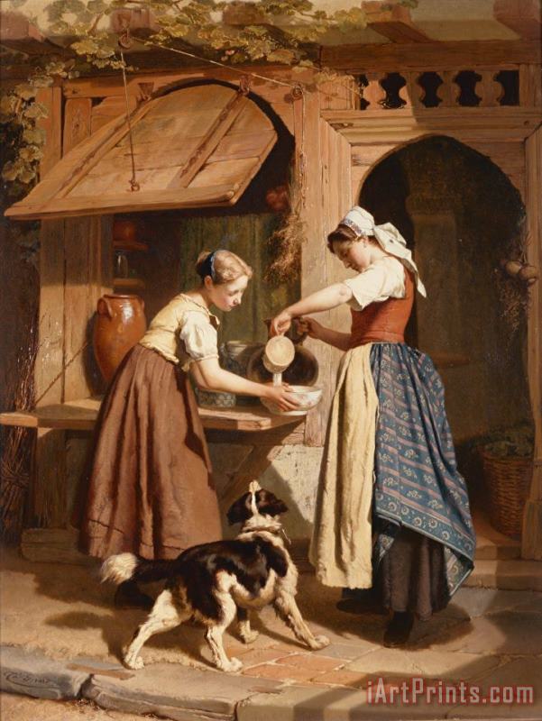 Theodore Gerard At the Dairy Art Painting