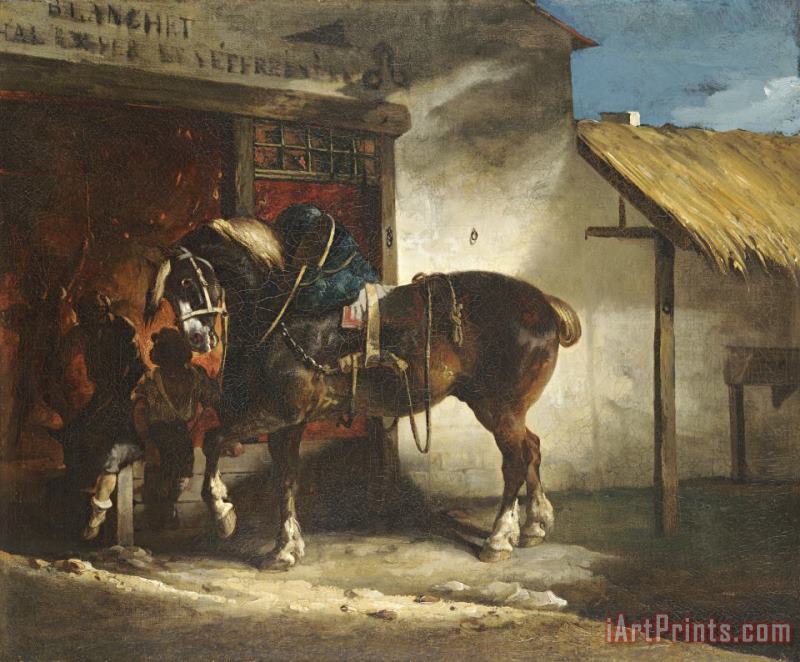 Theodore Gericault The Village Forge Art Painting