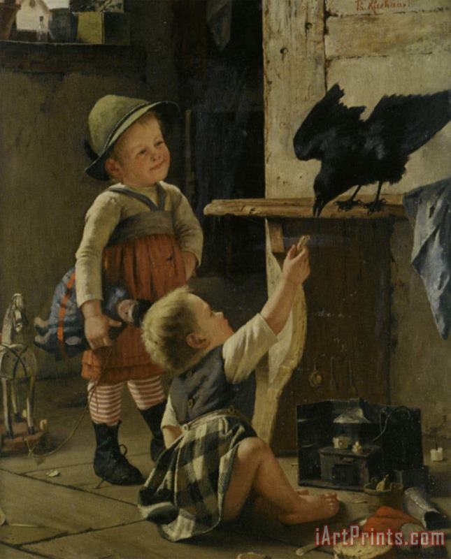 Theodore Kleehaas Feeding The Pet Art Painting