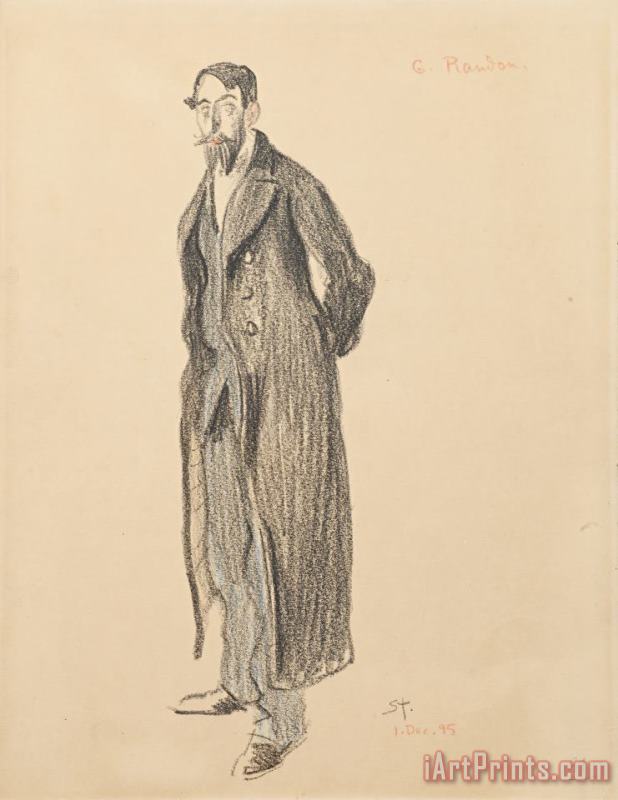 Theophile Alexandre Steinlen Portrait of Gabriel Randon (jehan Rictus) Art Painting
