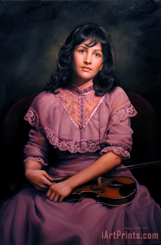 Thomas Baker Kathleen with a Violin Art Print