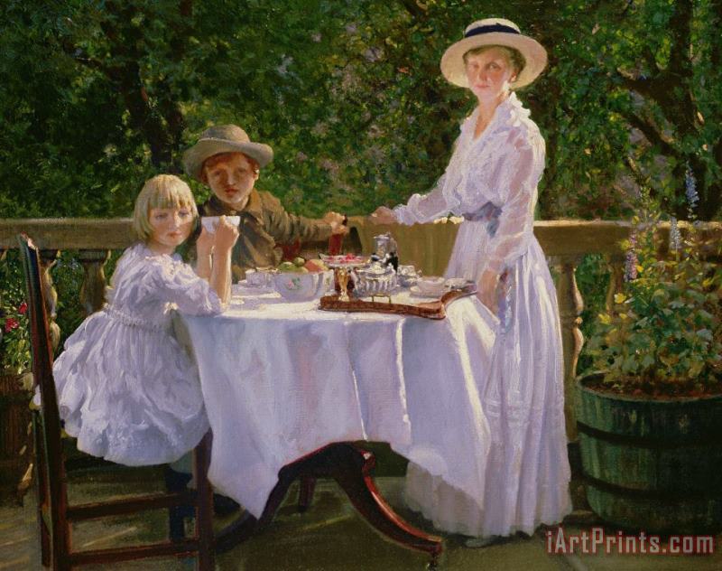 Summer Afternoon Tea painting - Thomas Barrett Summer Afternoon Tea Art Print