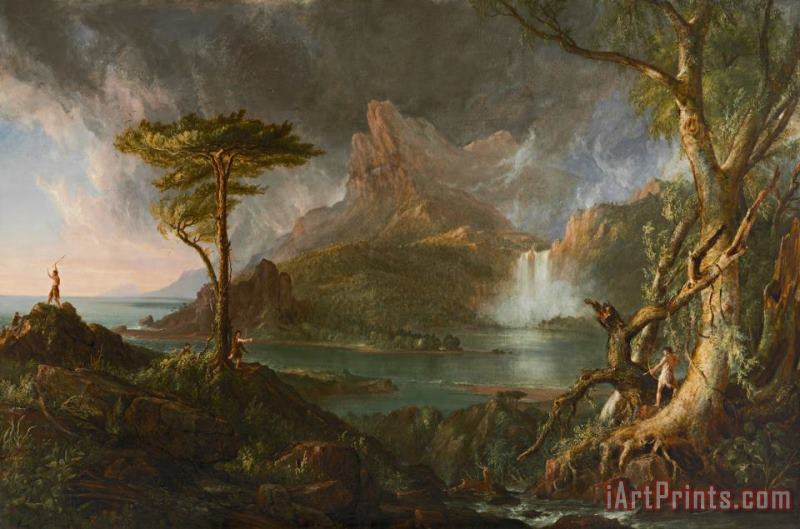 Thomas Cole A Wild Scene Art Painting