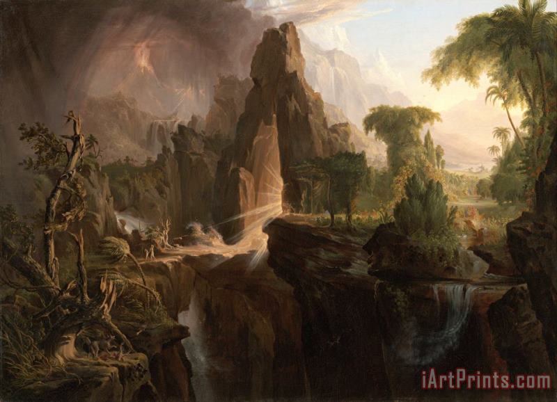 Thomas Cole Expulsion From The Garden of Eden Art Painting