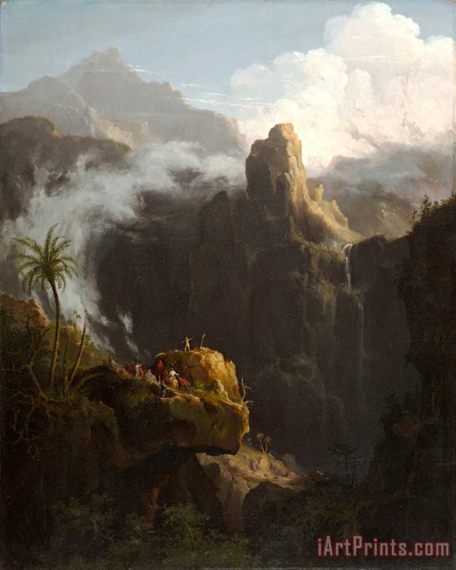 Thomas Cole Landscape, Composition, St. John in The Wilderness Art Painting