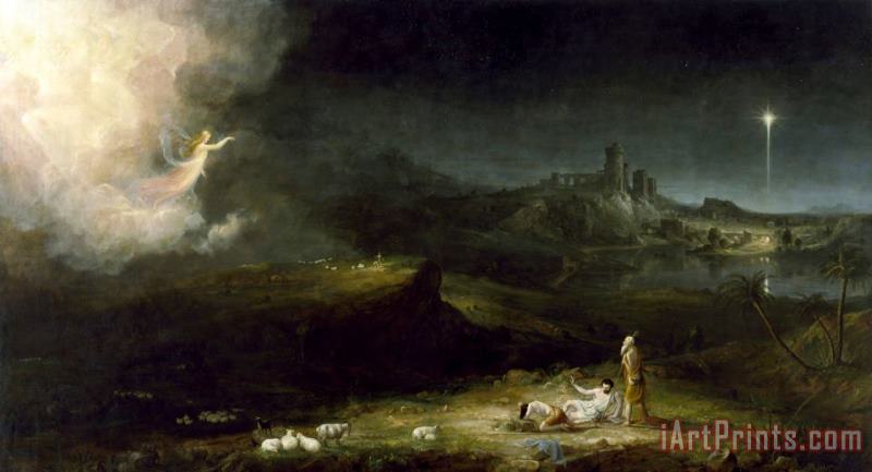 Thomas Cole The Angel Appearing to The Shepherds Art Print