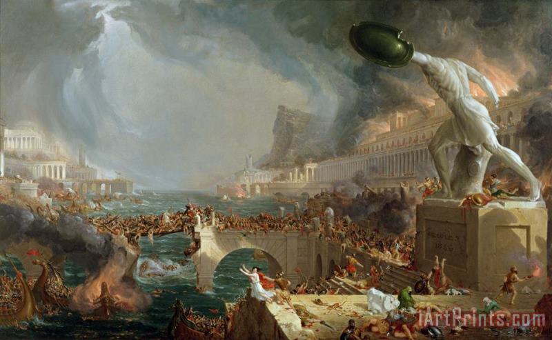 The Course of Empire - Destruction painting - Thomas Cole The Course of Empire - Destruction Art Print
