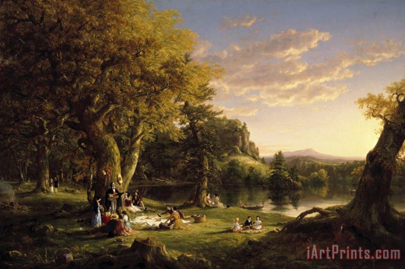 Thomas Cole The Pic Nic Art Painting
