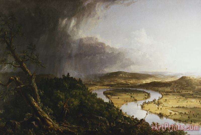 View From Mount Holyoke, Northampton, Massachusetts, After a Thunderstorm The Oxbow painting - Thomas Cole View From Mount Holyoke, Northampton, Massachusetts, After a Thunderstorm The Oxbow Art Print