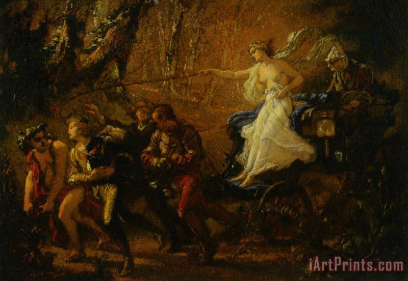 Thomas Couture Study for The Thorny Path Art Print