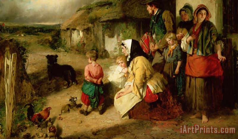 The First Break In The Family painting - Thomas Faed The First Break In The Family Art Print