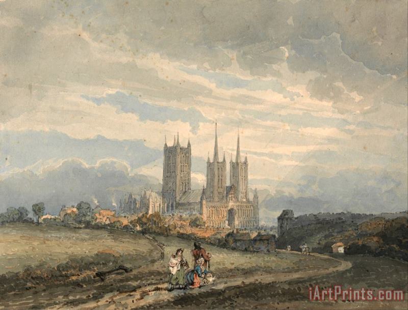 Lincoln Cathedral painting - Thomas Girtin Lincoln Cathedral Art Print